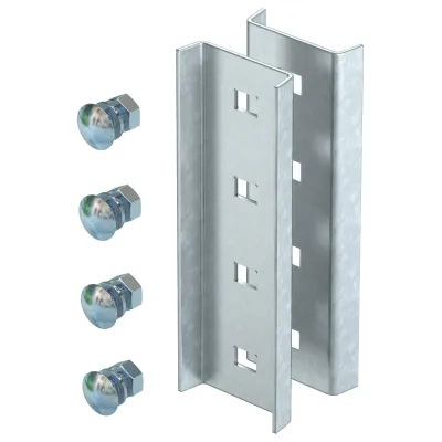 OBO Bettermann Innenverbinder VIS 8 FT 6018300 | I-Stielverbinder für I-Profil | Stahl verzinkt | inkl. Schrauben