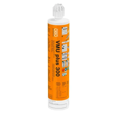 OBO BETTERMANN Injektionsmörtel VMU plus 300 | 2-Komponenten | styrenfrei | 300 ml Kartusche | Beton & Mauerwerk