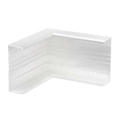 OBO BETTERMANN Inneneck WDK I80210RW | Kabelkanal 90° Winkel | 210x80 mm | PVC | RAL9010 reinweiß | IP30 | Unterteil