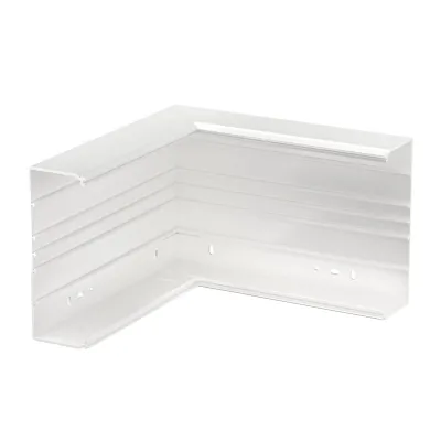 OBO BETTERMANN Inneneck WDK I80210RW | Kabelkanal 90° Winkel | 210x80 mm | PVC | RAL9010 reinweiß | IP30 | Unterteil