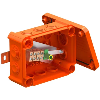 OBO Bettermann Kabelabzweigkasten T100ED 06A | IP66 | 150x116x67 mm | Kunststoff | E90 Funktionserhalt | pastellorange