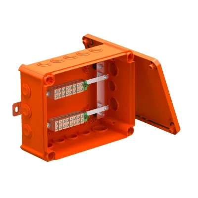 OBO BETTERMANN Kabelabzweigkasten T250ED 4x16AD | IP66 | Funktionserhalt E90 | 240x190x95mm | Kunststoff | pastellorange