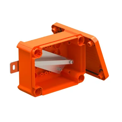 BETTERMANN Kabelabzweigkasten T100E 0VA | IP66 | 16qmm | 136x102x57mm | Funktionserhalt E90 | Kunststoff | pastellorange