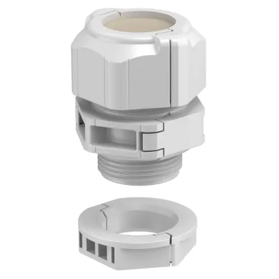 OBO BETTERMANN Kabelverschraubung V-TEC TB32 M32 | teilbar | Polycarbonat | IP67 | metrisch | lichtgrau | 14mm