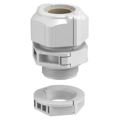 OBO Bettermann Kabelverschraubung V-TEC TB25 2024916 | M25 | teilbar | IP67 | Kunststoff | 11-13mm | grau