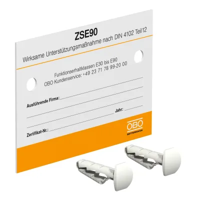 OBO BETT. Kennzeichnungsschild f.Zugentlastung KS-ZSE DE