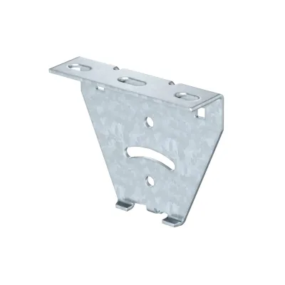 OBO Bettermann Kopfplatte KU 3 V FS 6348881 | Schraubkopfplatte für U-Profil | Deckenmontage | Stahl bandverzinkt