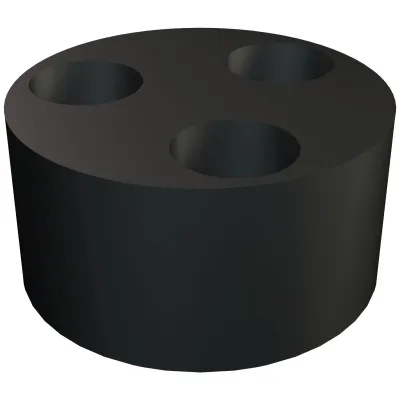 OBO BETTERMANN Mehrfachdichteinsatz 107 C VM 20 | Kabelverschraubung rund | 4x5 mm | M20 | Gummi schwarz