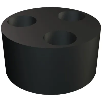 OBO BETTERMANN Mehrfachdichteinsatz 107 C VM 20 | Kabelverschraubung rund | 4x5 mm | M20 | Gummi schwarz