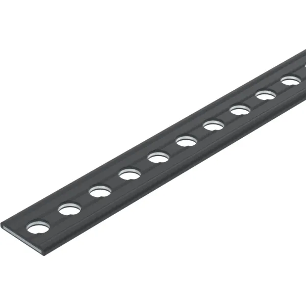 OBO Bettermann Montageband MZ024 PE l 14 | gelocht | kunststoffummantelt | Stahl | 10m Rolle | 5,1mm Loch | schwarz