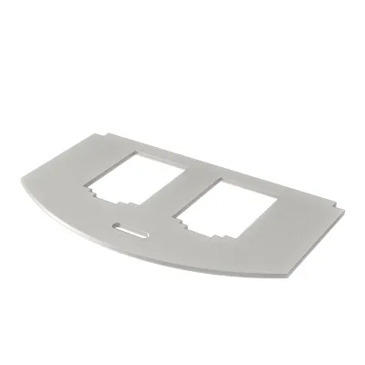 OBO BETTERMANN Montageplatte MP R2 2B 7408804 | 2-fach Datendose Typ B | 65 mm | Edelstahl V2A | für GES R2