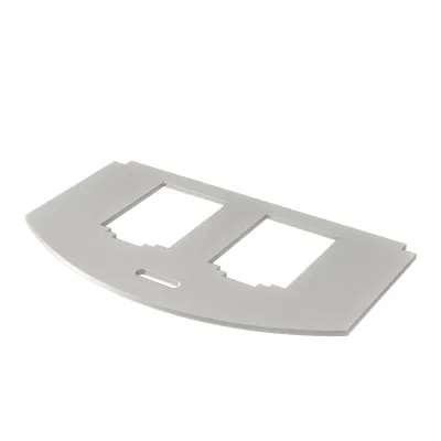 OBO BETTERMANN Montageplatte MP R2 2B 7408804 | 2-fach Datendose Typ B | 65 mm | Edelstahl V2A | für GES R2