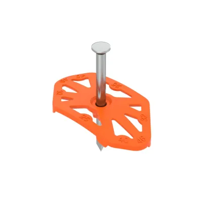 OBO BETTERMANN Nagelschelle Nagel-Fix 2.0 40 | Doppelschelle | 46x25x40 mm | Kunststoff | verzinkter Stahlnagel | orange