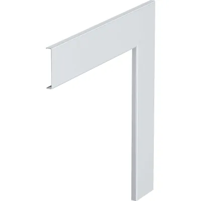 OBO BETTERMANN Oberteil Flachwinkel GA-OTFRW 6279734 | 400x80mm | glatt | Edelstahl | IP30 IK10 | RAL9010 reinweiß
