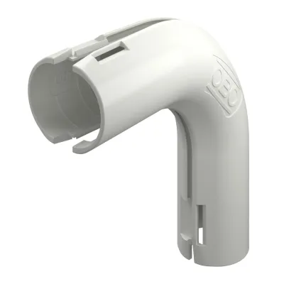 OBO BETTERMANN Quick-Pipe-Bogen 3000 BMS M20 RW | 90° Steckbogen | Ø20mm | Polypropylen | halogenfrei | reinweiß