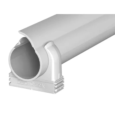 OBO Bettermann Quick-Pipe-Set M32 LGR | Elektroinstallationsrohr 20m + 60 Schellen | Ø32mm PVC | Aufputz | RAL7035