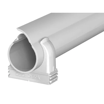 OBO Bettermann Quick-Pipe-Set M32 LGR | Elektroinstallationsrohr 20m + 60 Schellen | Ø32mm PVC | Aufputz | RAL7035