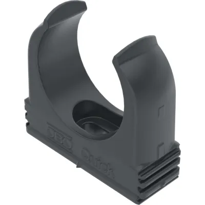 OBO Bettermann Rohrschelle 2955 M32 SW | Quick-Schelle für Stahlpanzerrohr Ø32mm | Kunststoff | tiefschwarz