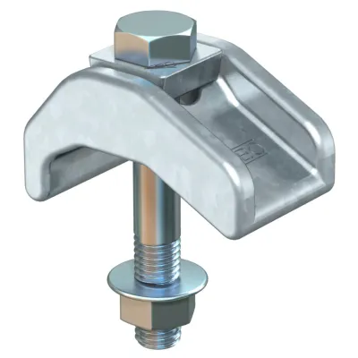 OBO Bettermann Spannklaue schwer TKS-S-30 ZL 6355798 | M12x75 mm | Stahl | Zink-Alu-Beschichtung | 2 Stück