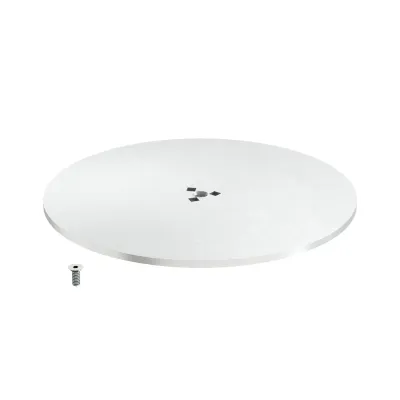 OBO Bettermann Standfuß SFISSFRW 6290196 | Bodenplatte für Installationssäulen | Stahl | D350x8mm | reinweiß RAL9010