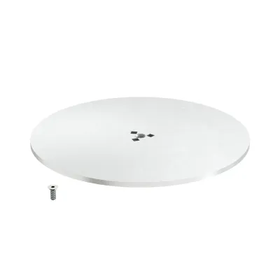 OBO Bettermann Standfuß SFISSFRW 6290196 | Bodenplatte für Installationssäulen | Stahl | D350x8mm | reinweiß RAL9010