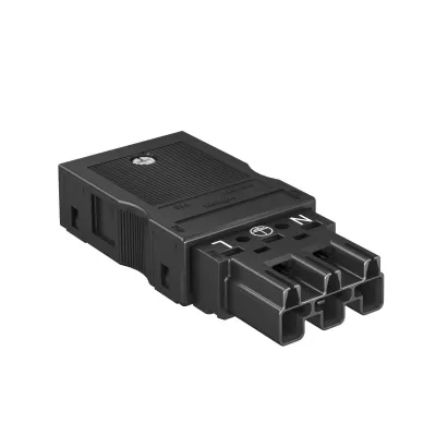 OBO BETTERMANN Steckerteil ST-WIN 3P SW | 3-polig | WINSTA MIDI | Federzuganschluss | 250V 25A | IP20 | Polyamid schwarz