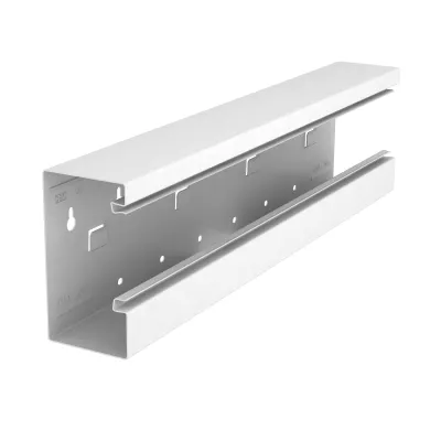 OBO BETTERMANN T-Stück GS-AT70130RW | Geräteeinbaukanal Rapid 80 | asymmetrisch 70x130mm | Stahl | reinweiß RAL 9010