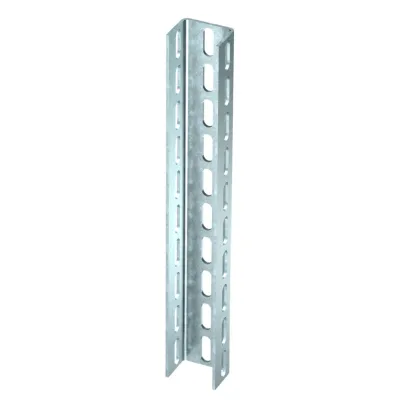 OBO Bettermann U-Stiel US 7 100 FT 6340180 | U-Profilschiene 1000x70x50mm | 3-seitig gelocht | Stahl feuerverzinkt