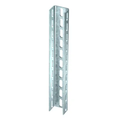 OBO Bettermann U-Stiel US 7 600 FTK LGR | U-Profil Stahl gelocht | 70x50x6000 mm | beschichtet | lichtgrau RAL 7035