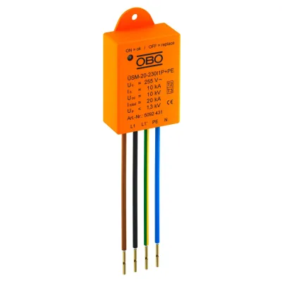 OBO BETTERMANN Überspannungsschutzmodul ÜSM-20-230I1P+PE | Typ 2+3 | 230V AC | 1 Phase | 20kA | IP20 | optische Anzeige
