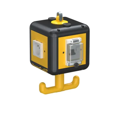 OBO Bettermann VH-4 2SF FILS 6109782 | Energiewürfel | 2x Steckdose 16A | FI/LS | IP20 | Kunststoff | graphitschwarz