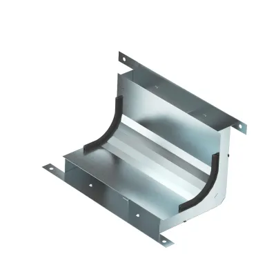 OBO BETTERMANN Vertikalkrümmer KV2 19028-2 | 2-zügig | Stahl verzinkt | 190x28 mm | für Unterflurkanal Estrich
