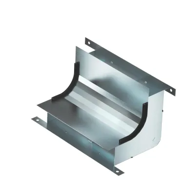 OBO BETTERMANN Vertikalkrümmer KV2 25058-2 | 2-zügig | Stahl verzinkt | 250x58 mm | für Unterflurkanal