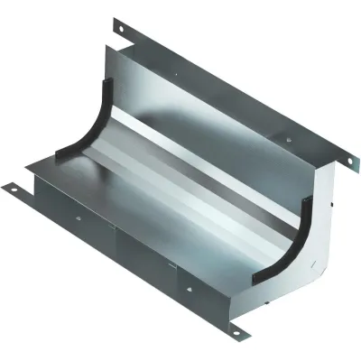OBO Bettermann Vertikalkrümmer KV3 35038-2 | 3-zügig | 350x38 mm | Stahl verzinkt | für Unterflurkanäle