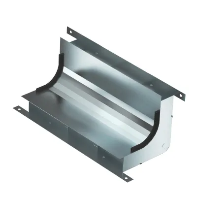 OBO Bettermann Vertikalkrümmer KV3 35048-2 | 3-zügig | 350x48 mm | Stahl verzinkt | für Unterflurkanal