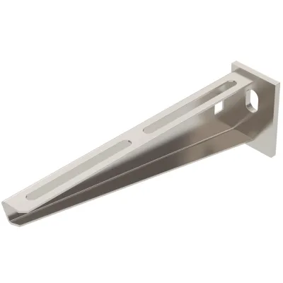 OBO BETTERMANN Wand-/Stielausleger AW 15 21 A4 6392016 | 210mm | Edelstahl 316Ti V4A | 90° Winkel | Kopfplatte