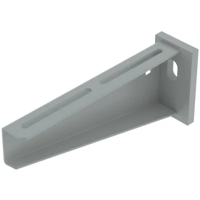 OBO Bettermann Wand- und Stielausleger AW 55 41 FTK | Kabeltragsystem Ausleger | Stahl | 410x410x130 mm | 90° | RAL 7035
