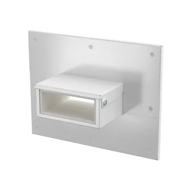 OBO BETTERMANN Wandanschlusskragen PLM WC 0410 RW | 3- und 4-seitig | für PYROLINE Rapid PLM | 85x253x193 mm | reinweiß