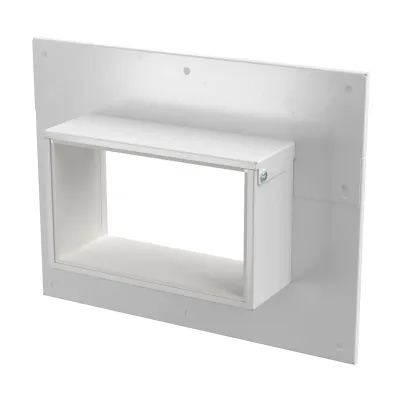 OBO BETTERMANN Wandanschlusskragen PLM WC 1220 RW | Zubehör Installationskanal PYROLINE Rapid | 85x253x273 mm | reinweiß