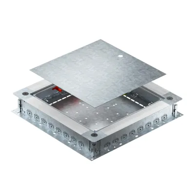 OBO Bettermann Zug- und Abzweigdose UZD350-4 R 7410025 | Stahlblech | 350 mm | höhenverstellbar 80-160 mm | IP20