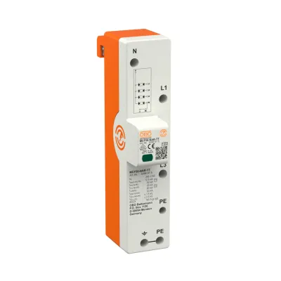 OBO BETTERMANN Kombi-Ableiter MCF50-NAR-TT | Typ 1+2 | 50kA | 3-polig | 40mm Sammelschiene | TN-S/TT | 255V | IP20