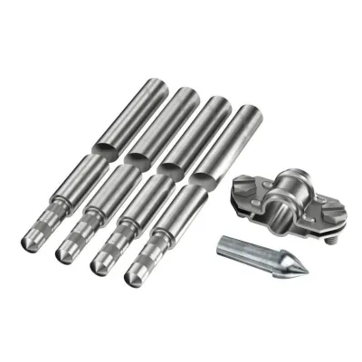OBO BETTERMANN Staberder-Set 219 16 V4A | 4x1,25m Erdungsstab | Ø16mm Edelstahl | mit Schlagspitze & Anschlusschelle | 5000720