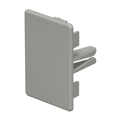 OBO BETTERMANN Endstück WDK HE40060GR | Endkappe Kabelkanal | 40x60mm | PVC | aufrastbar | steingrau RAL7030
