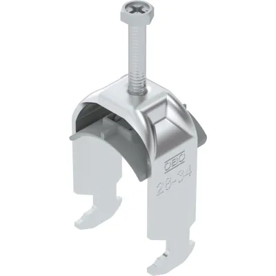 OBO Bettermann Bügelschelle BS-H1-K-34 ALU | Kabelschelle 28-34 mm | Aluminium | Polypropylen | halogenfrei
