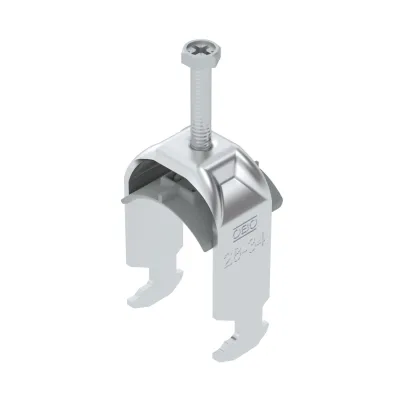 OBO Bettermann Bügelschelle BS-H1-K-34 ALU | Kabelschelle 28-34 mm | Aluminium | Polypropylen | halogenfrei