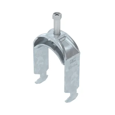 OBO Bettermann Bügelschelle BS-H1-M-52 FT 1186049 | 46-52mm | Stahl feuerverzinkt | für C-Profil | 1 Kabel