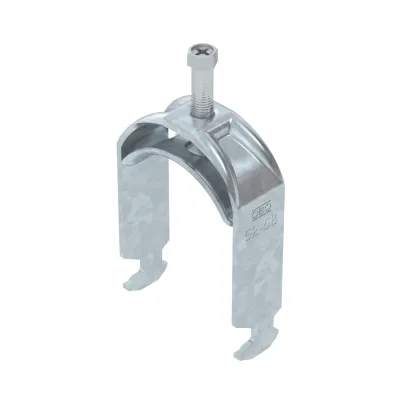 OBO Bettermann Bügelschelle BS-H1-M-58 FT 2056 | 52-58mm Spannbereich | Stahl verzinkt | für C-Profil | halogenfrei