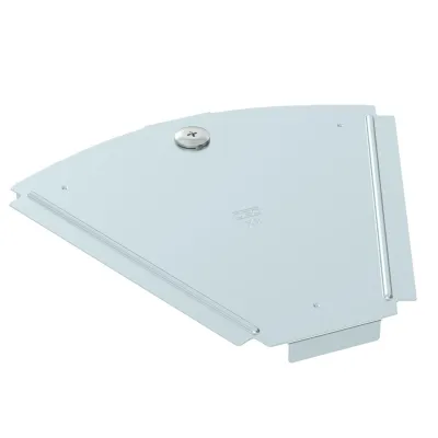 OBO BETTERMANN Deckel für Kabelrinne RBD 45 200 FS | 45°-Bogen | 200x225mm | Stahl bandverzinkt | Drehriegel | zink