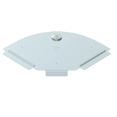 OBO BETTERMANN Deckel RBD 90 100 DD | 90° Bogen Kabelrinne | 100x157mm | Stahl bandverzinkt Zink-Aluminium | zink
