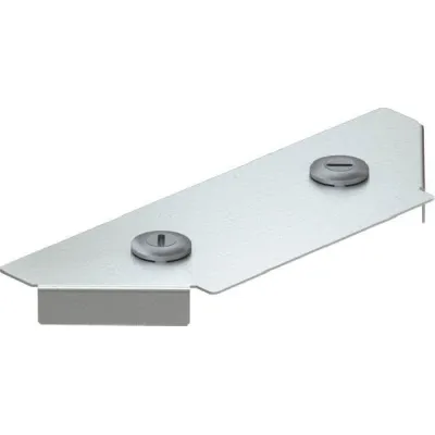 OBO Bettermann Deckel Anbau-Abzweigstück DFAAM 100 FS 7138640 | Kabelrinne | 100mm | Stahl bandverzinkt | Drehriegel